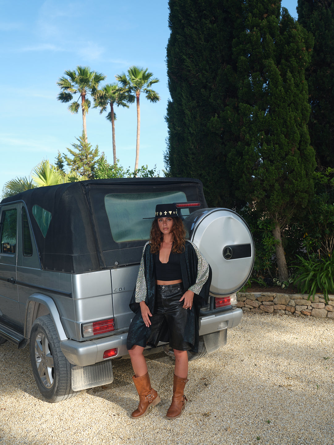 ANYMALAB Paris Dark Gaia Kimono - Green & Silver - Unisex - handmade - Limited Edition