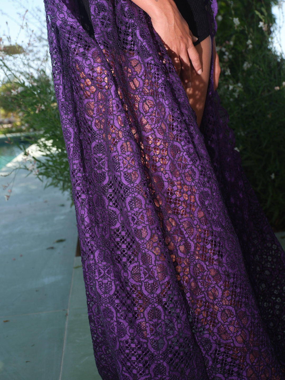 ANYMALAB Paris - Lace Cape – Laced in Amethyst - purple colour - Limited Edition