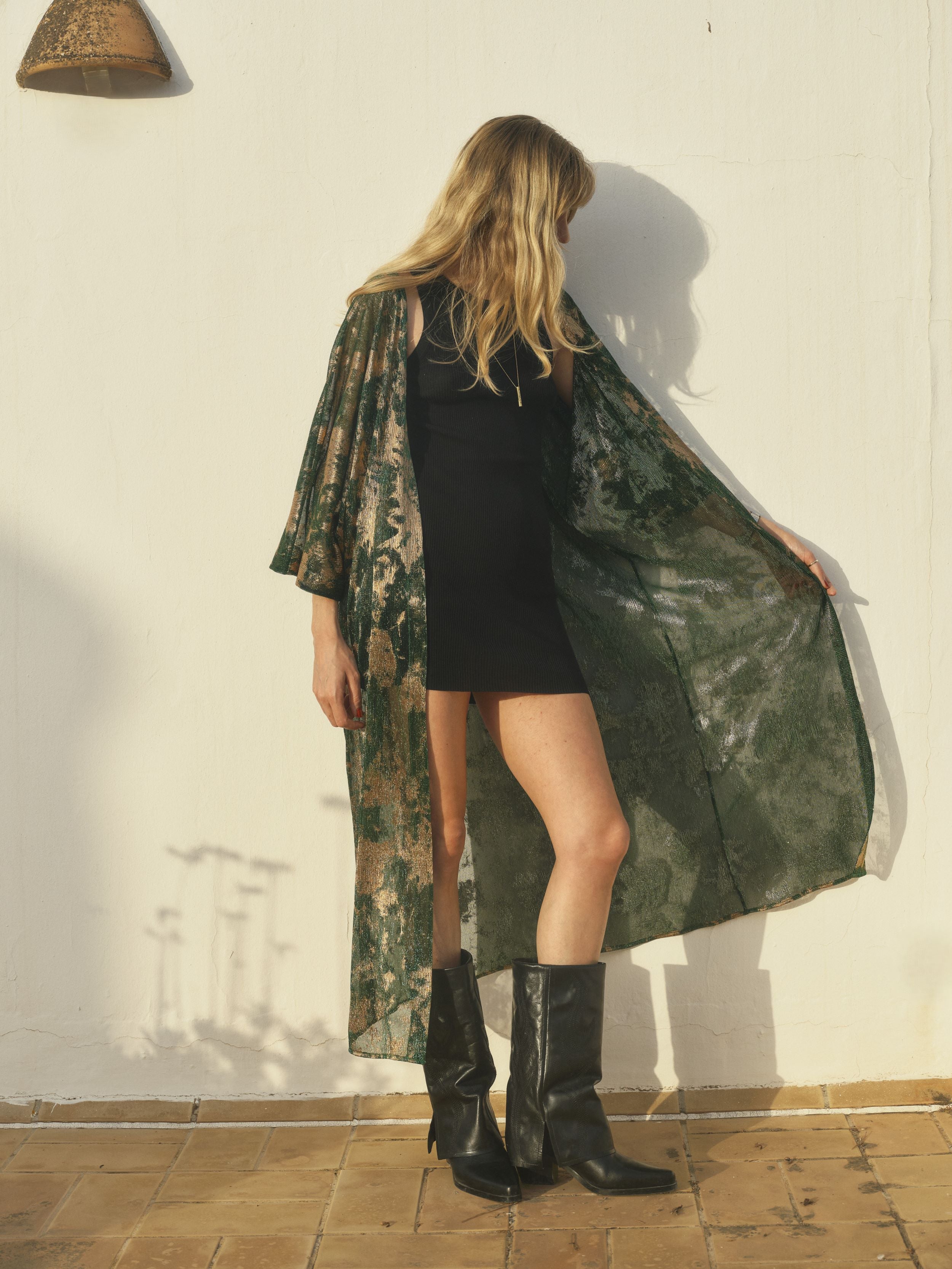 ANYMALAB Paris - Lurex_Kimono_Unakite_-_handmade_-_gold_green - limited edition
