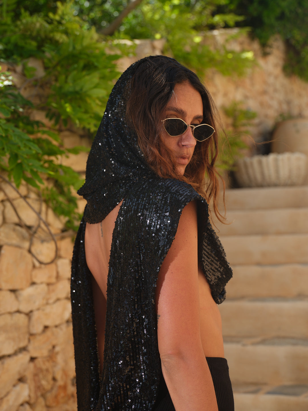 ANYMALAB Paris - Nyra Hood - Black Sequin Edition - Black colour - Limited Edition