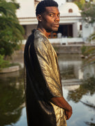 Anymalab Paris - Duality Kimono - black & gold - unisex - limited edition - handmade