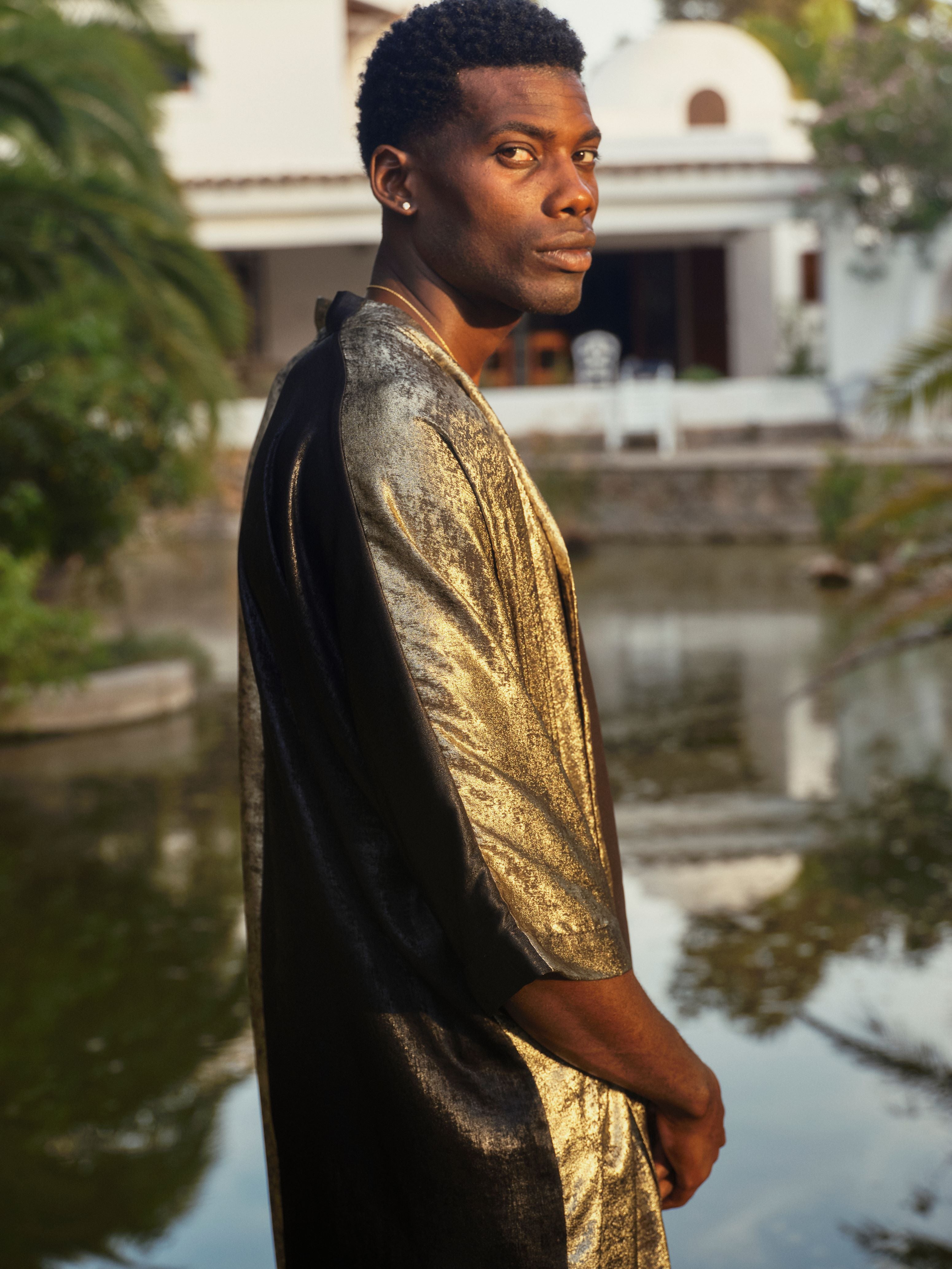 Anymalab Paris - Duality Kimono - black & gold - unisex - limited edition - handmade