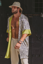 Anymalab Paris - Green wild zebra kimono - handmade - limited edition