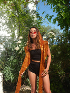 ANYMALAB Paris - Roya Hood - Sequin Special Edition - orange colour - Limited Edition