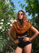 ANYMALAB Paris - Roya Hood - Sequin Special Edition - orange colour - Limited Edition